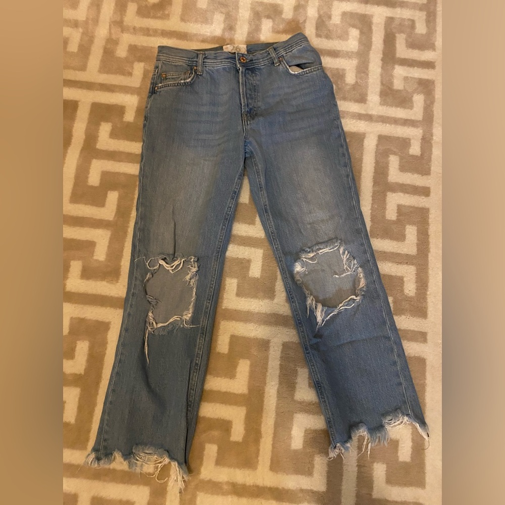 We The Free Maggie Ripped Destroyed Raw Hem Jeans